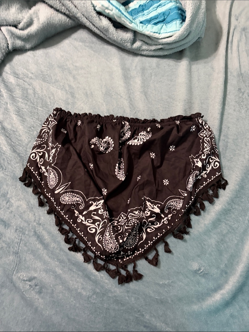 Black Paisley Tassel-Trim Cheeky Panty - Women Intimates